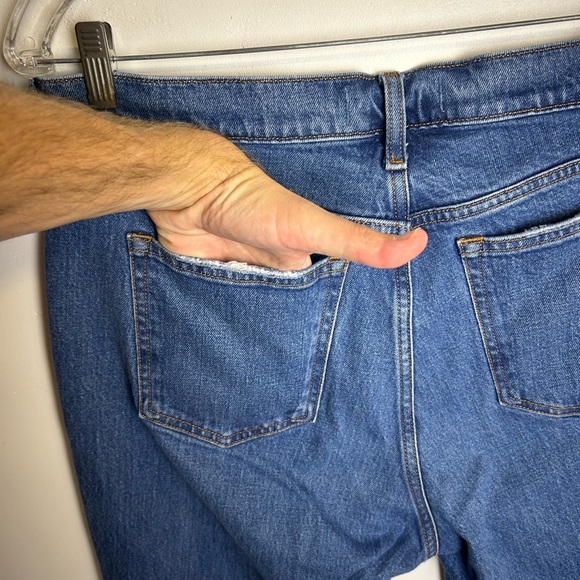 Abercrombie & Fitch the 90s Straight Mid Rise Curve Love Blue Jeans 31/12x 29 - Picture 10 of 14